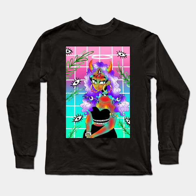 demon Long Sleeve T-Shirt by Artadorkable's Magic Shop